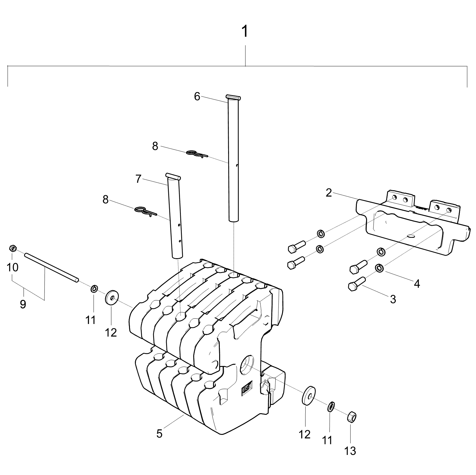 Dia Kit Front Weight 6ea(240kg) Mt5