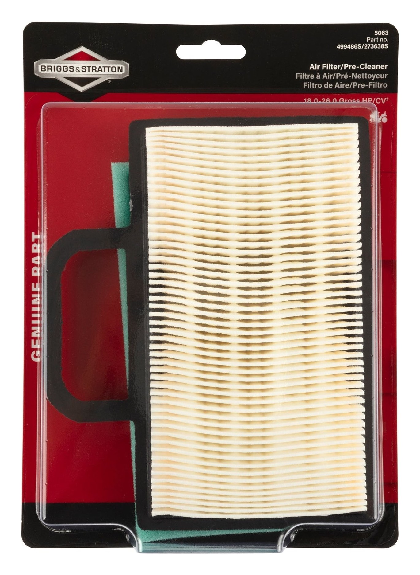 5063K Air Cleaner Cartridge Filter