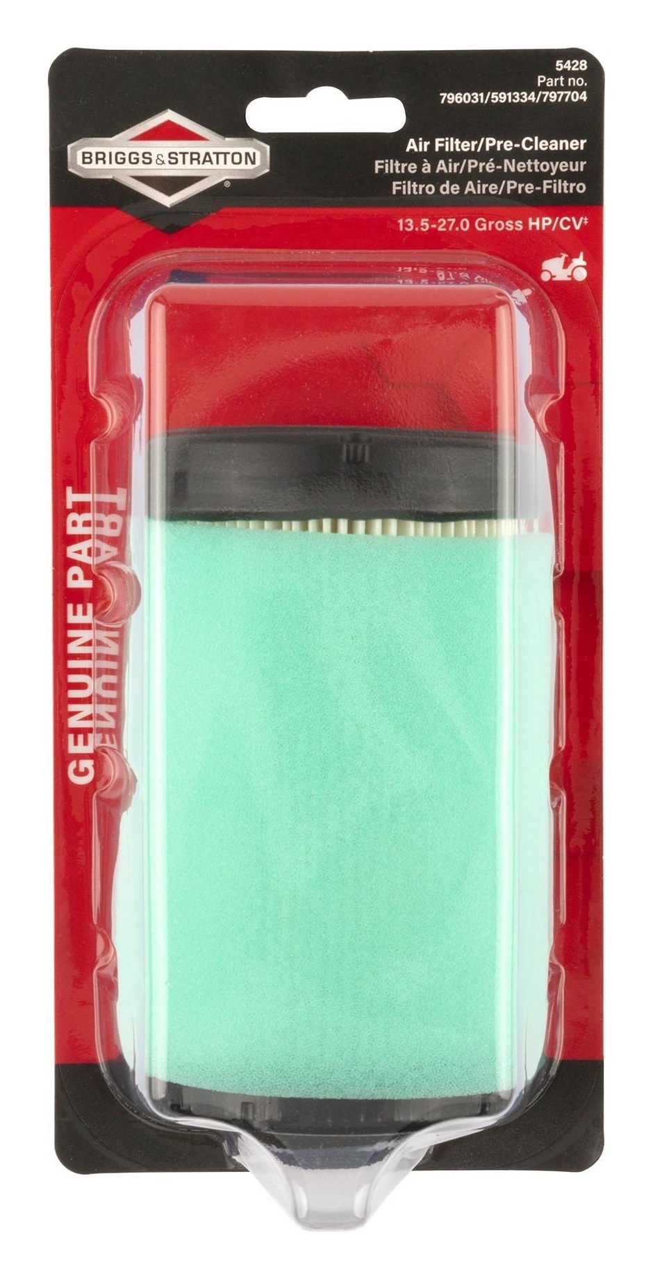 5428K Air Filter with Pre Clean