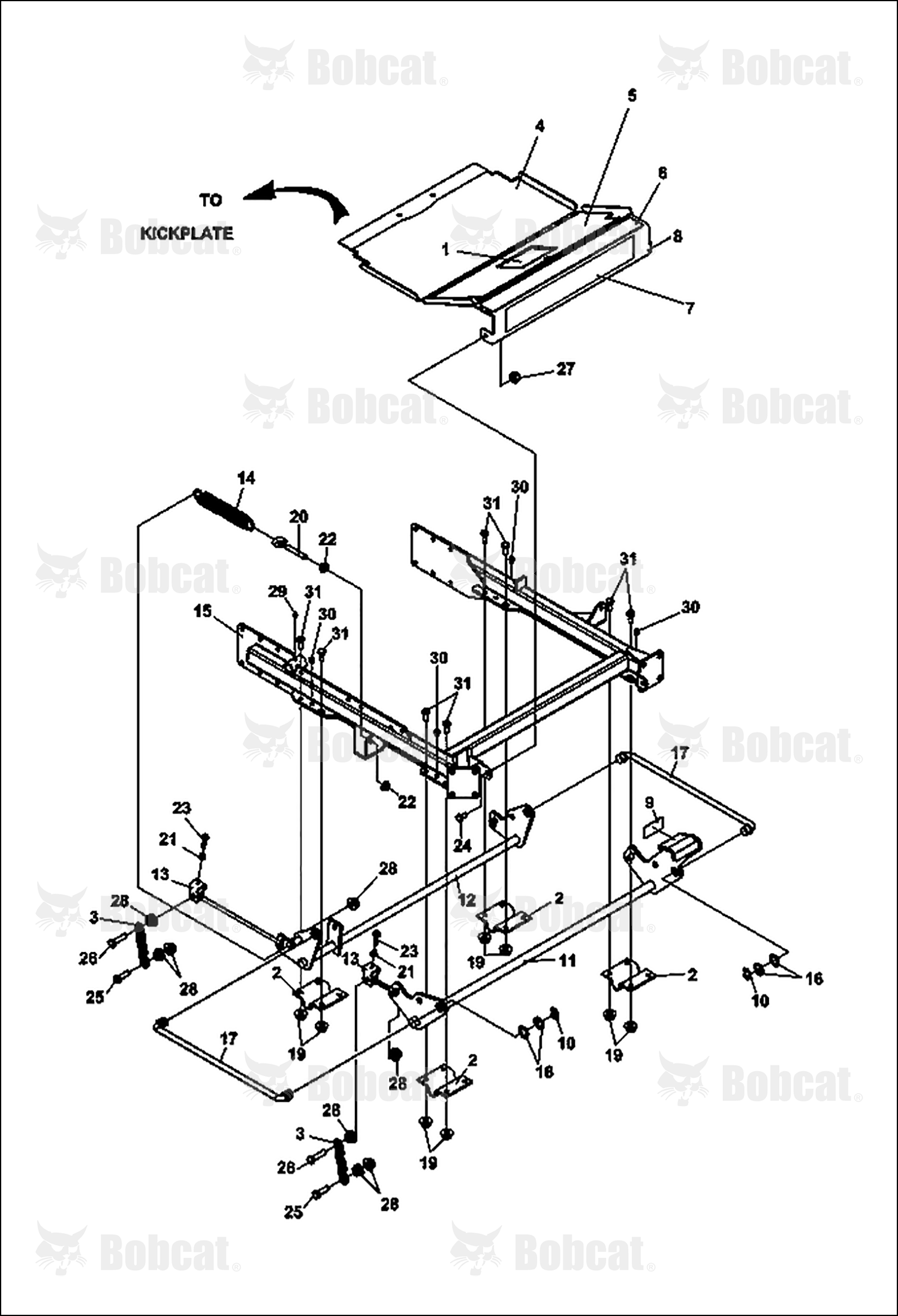 Weldment-Deck Lift Front