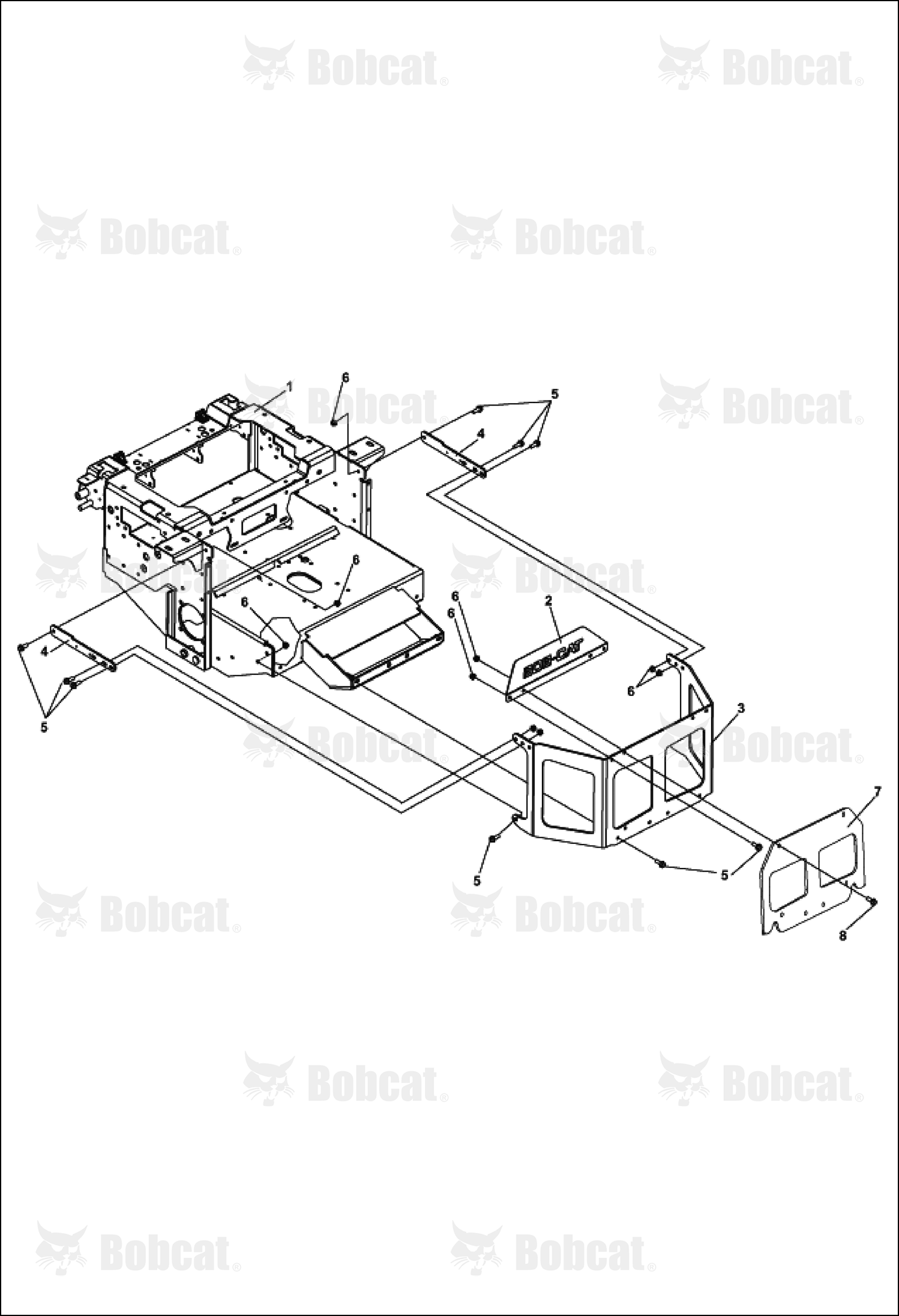 Bracket-Bumper, Bob-Cat Top