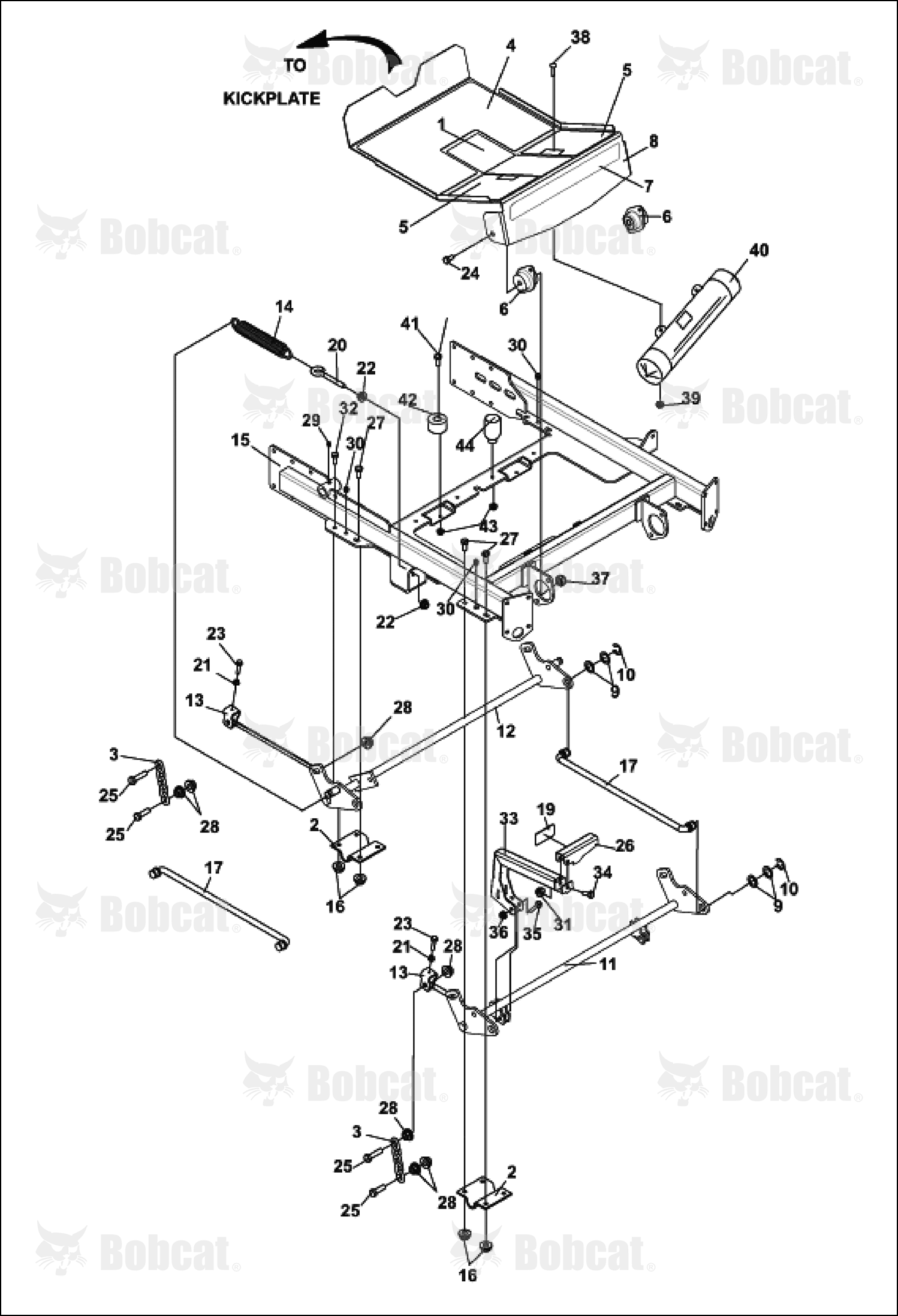 Bracket-Foot, Lift Lever