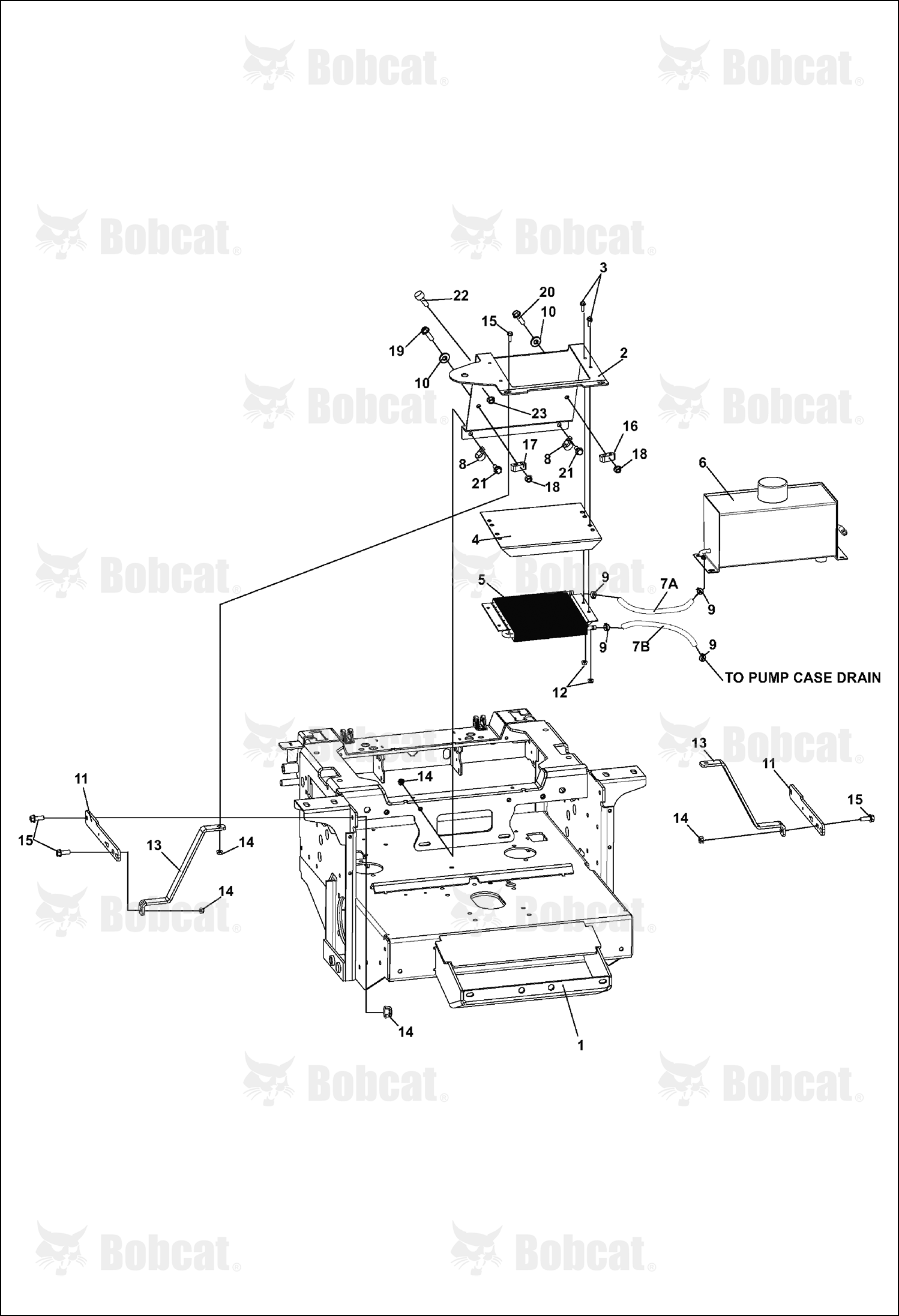 Bracket-Oil Cooler, Rear Short
