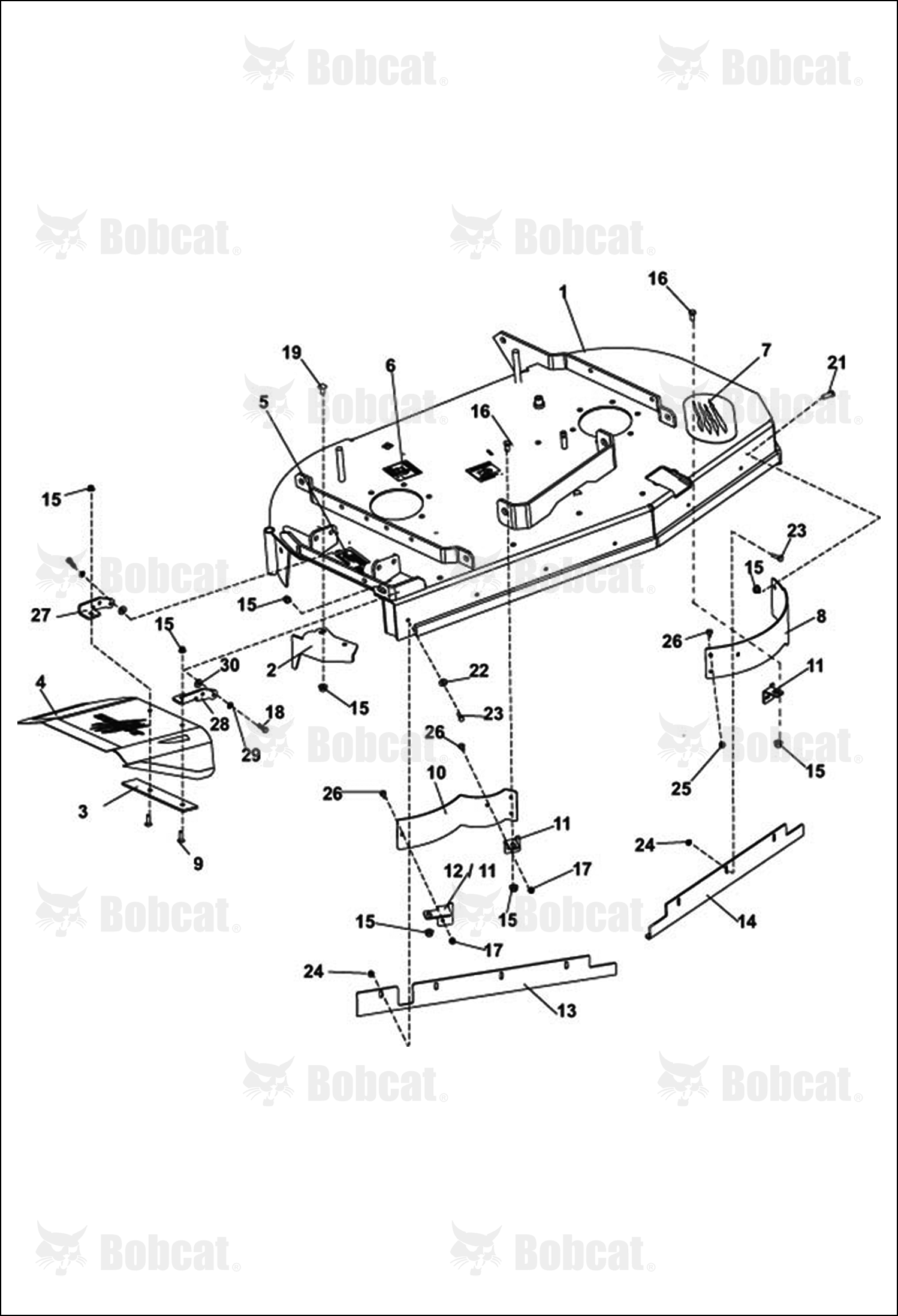 Baffle-Front, Left Hand 36IN
