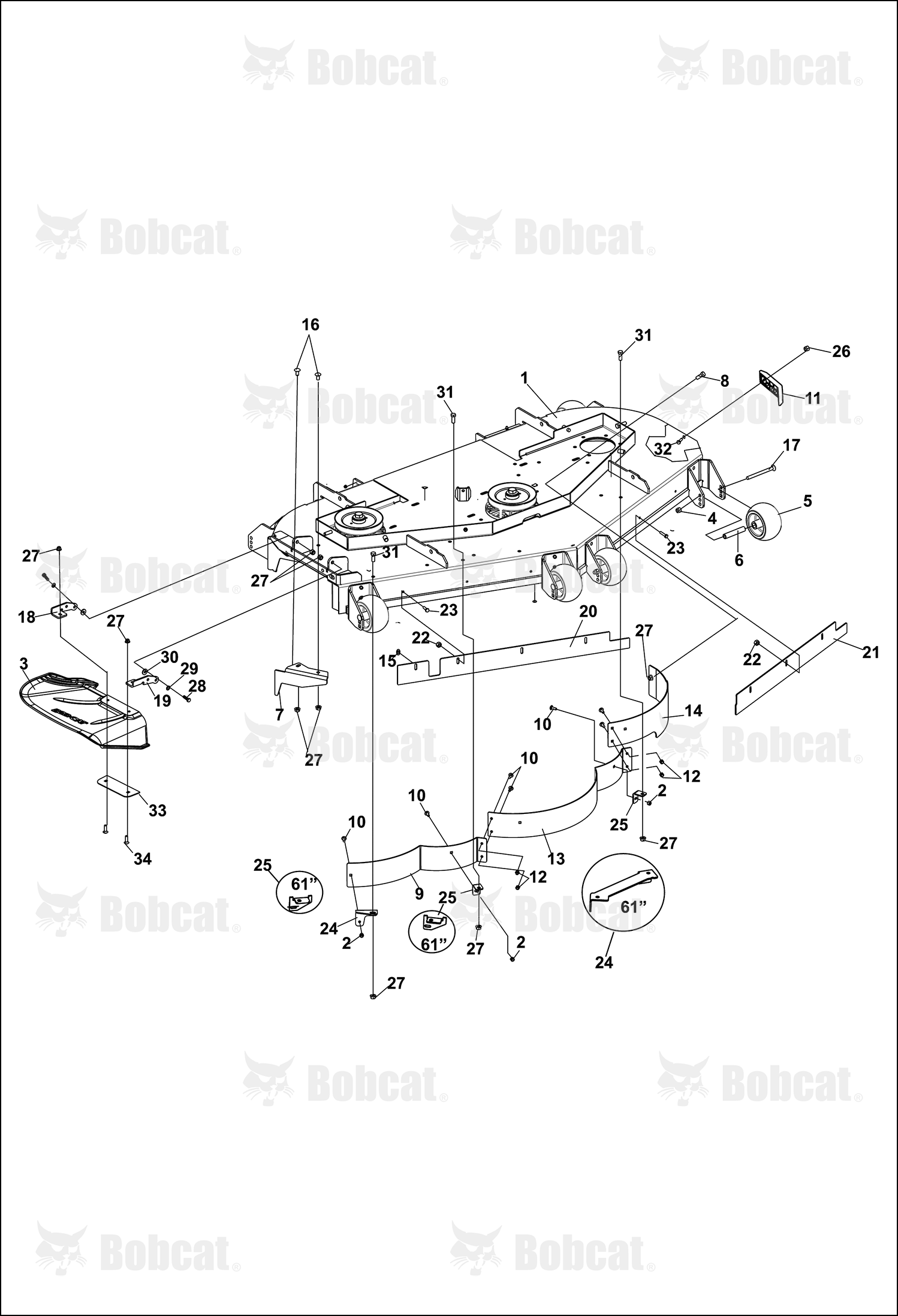 Baffle-Front, Cntr 61