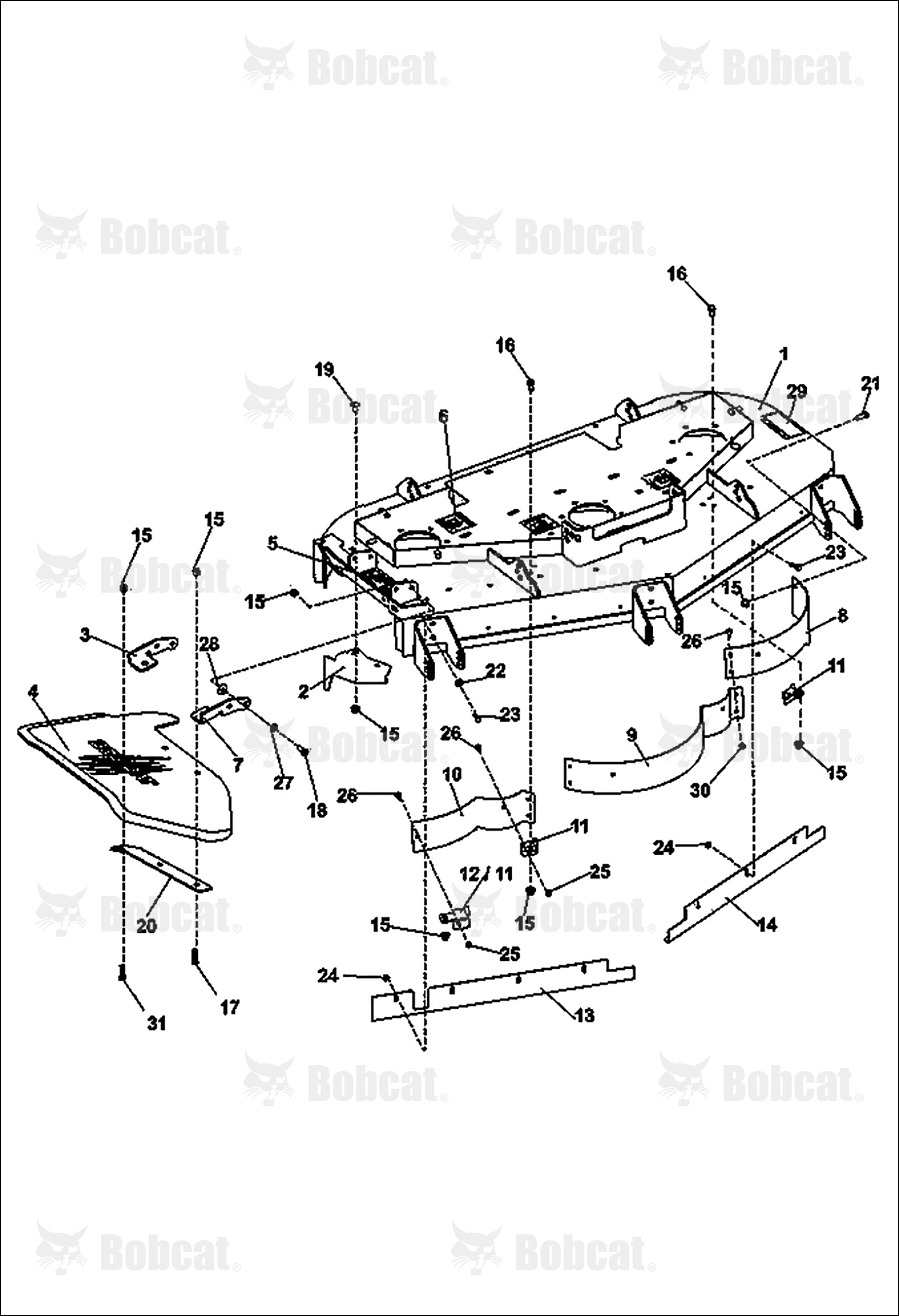 Bracket-Baffle Mntg, Right Hand