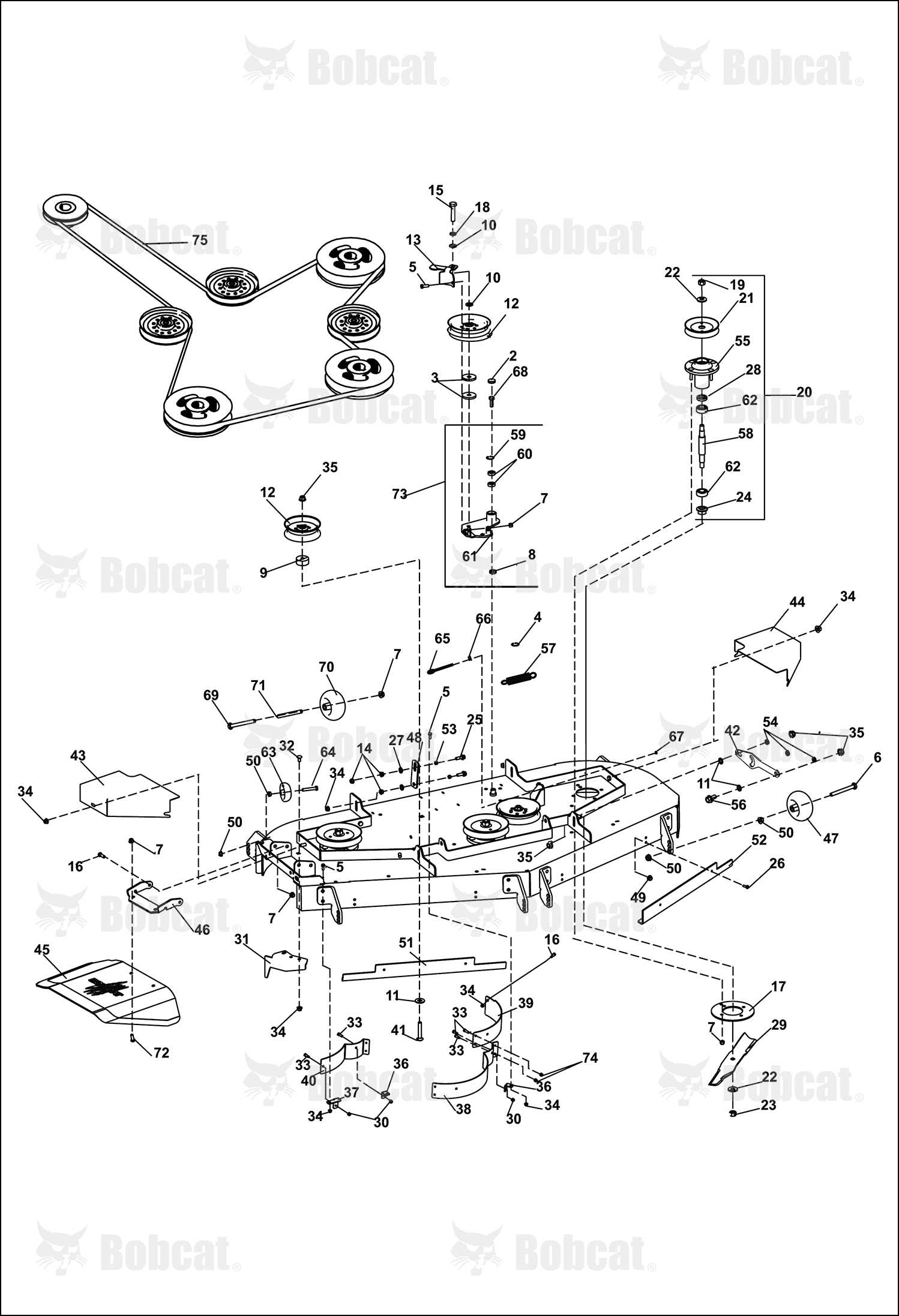 Cover-Belt,Deck 61 Left Hand