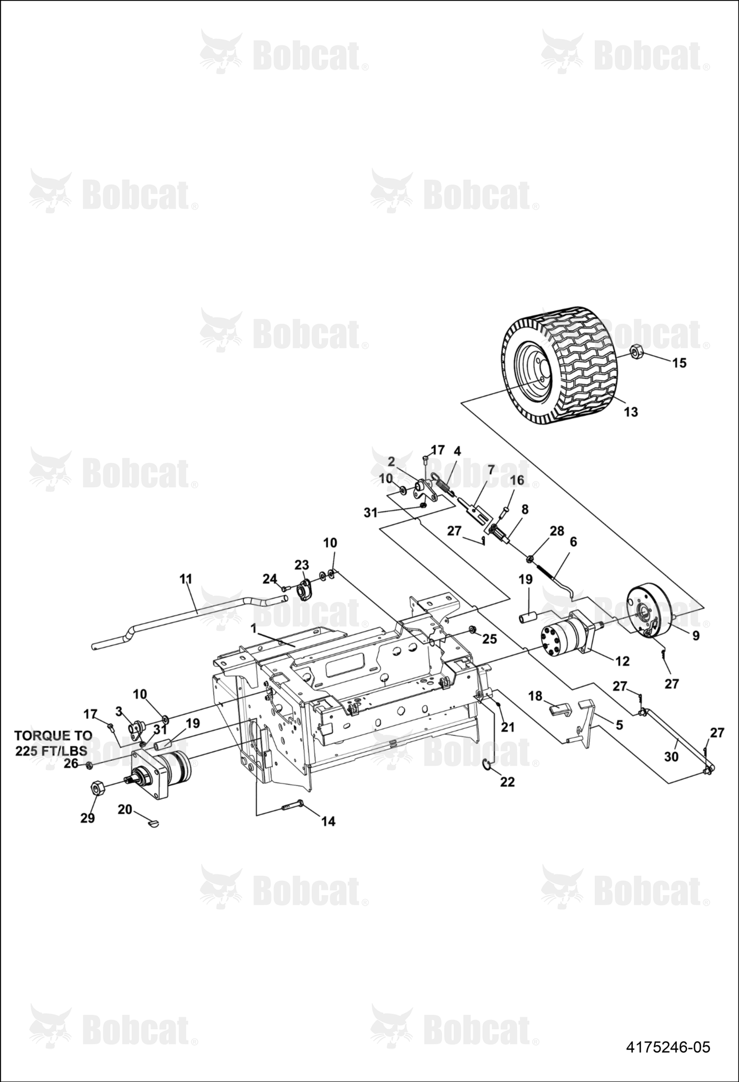 Wheel-Assembly,24X12.00-12 Blk Rim