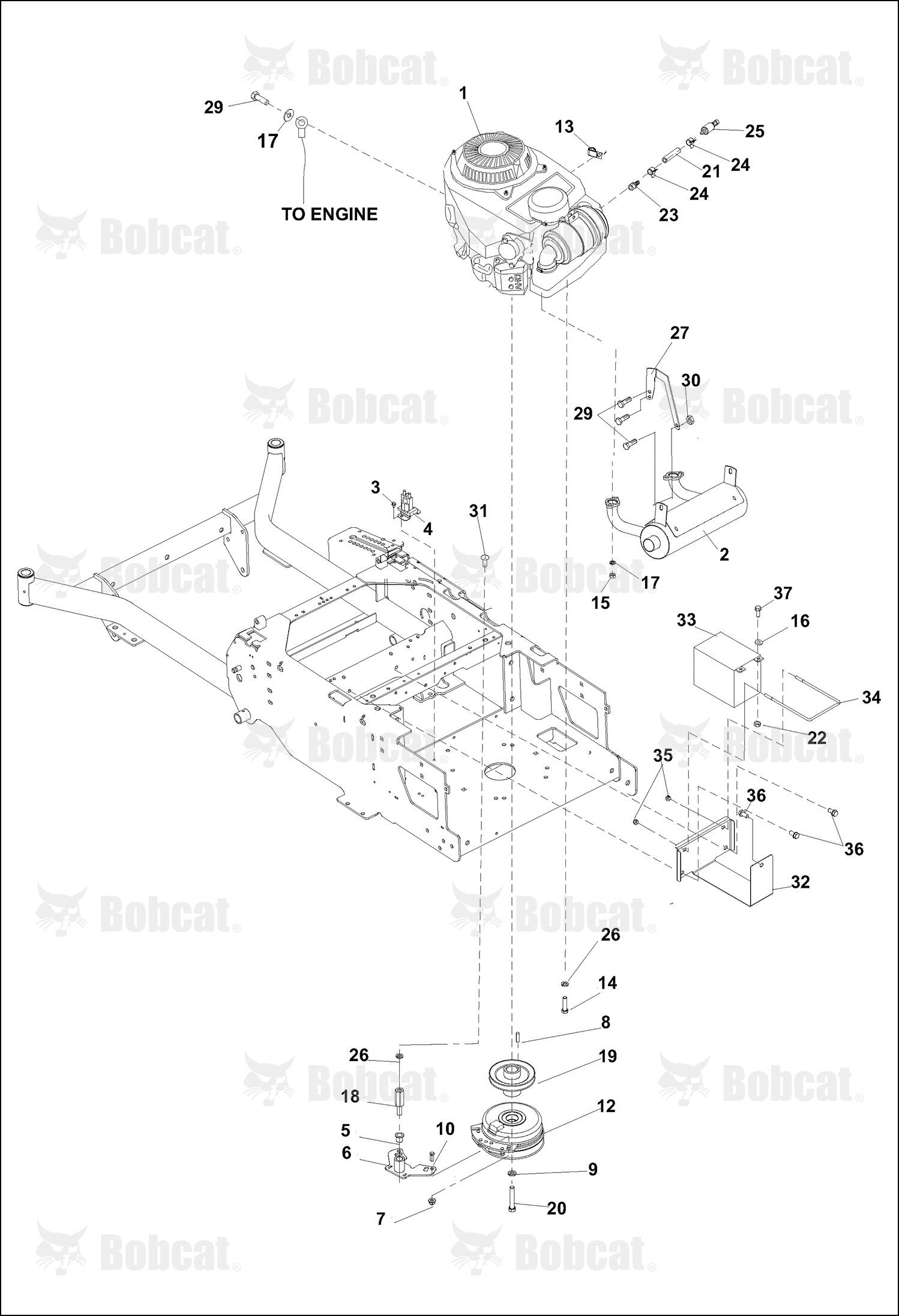 Bracket-Muffler, Left Hand