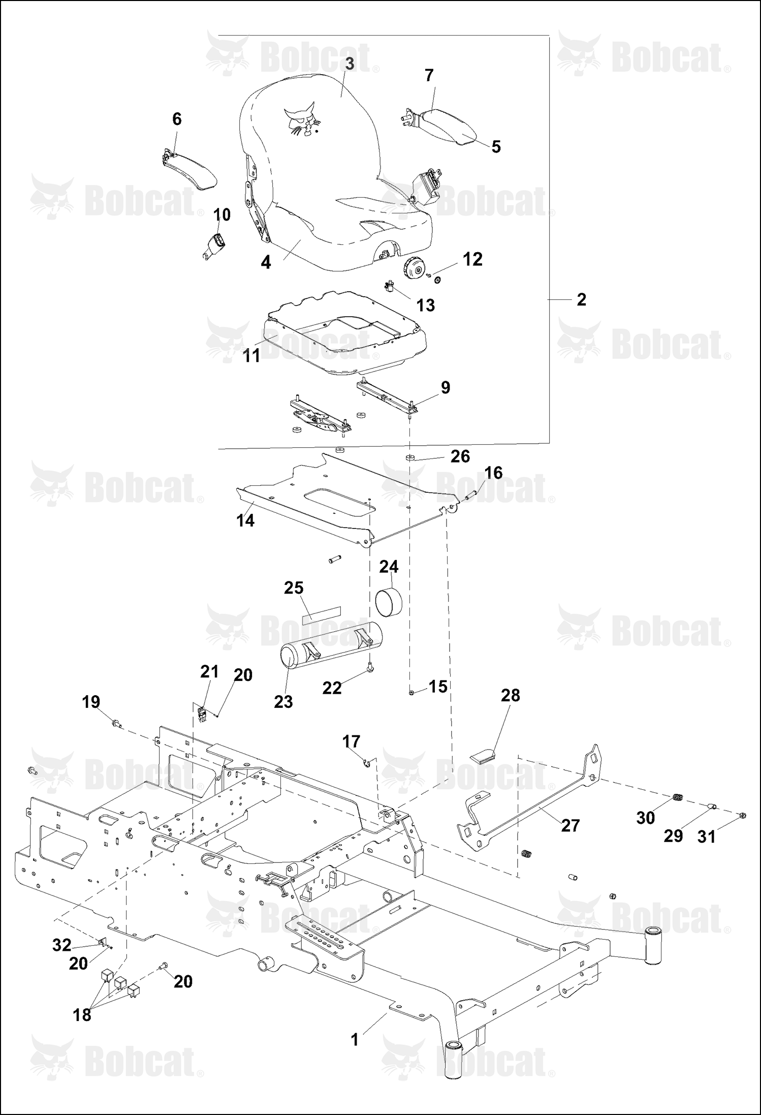 Bracket-Latch, Seat