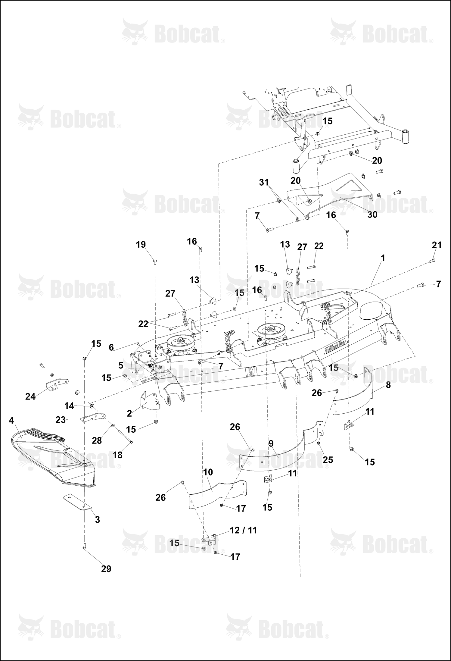 Baffle-Front,Center 61