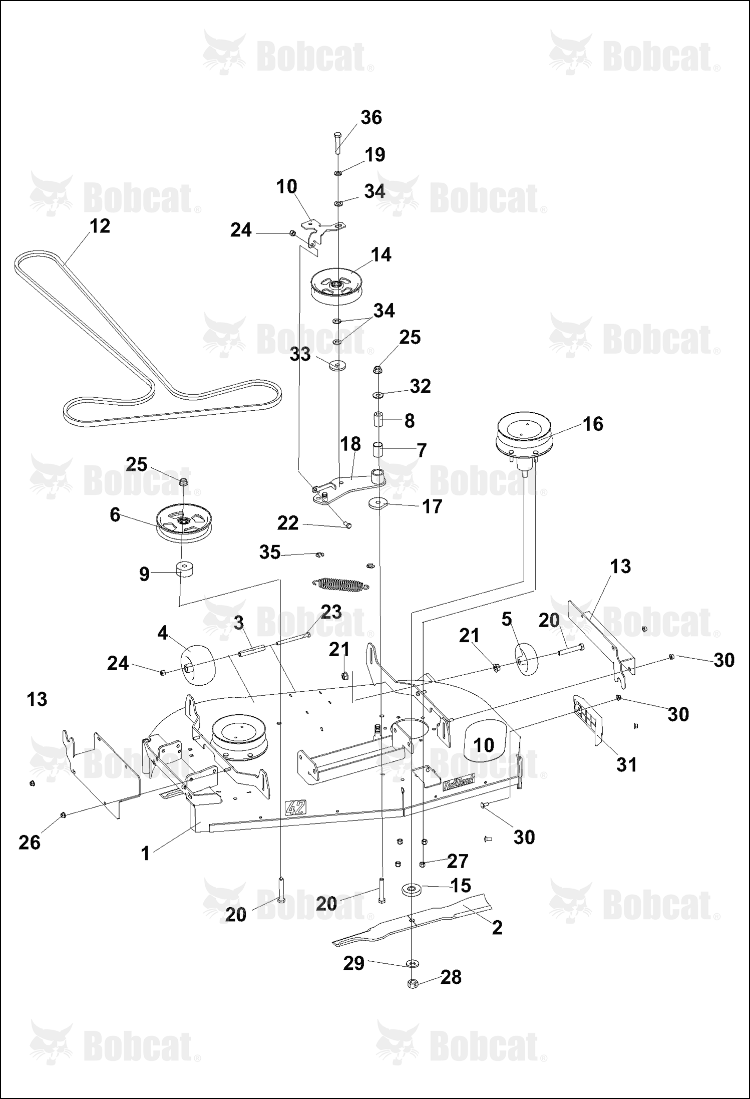 Weldment-Idler Arm, 42IN