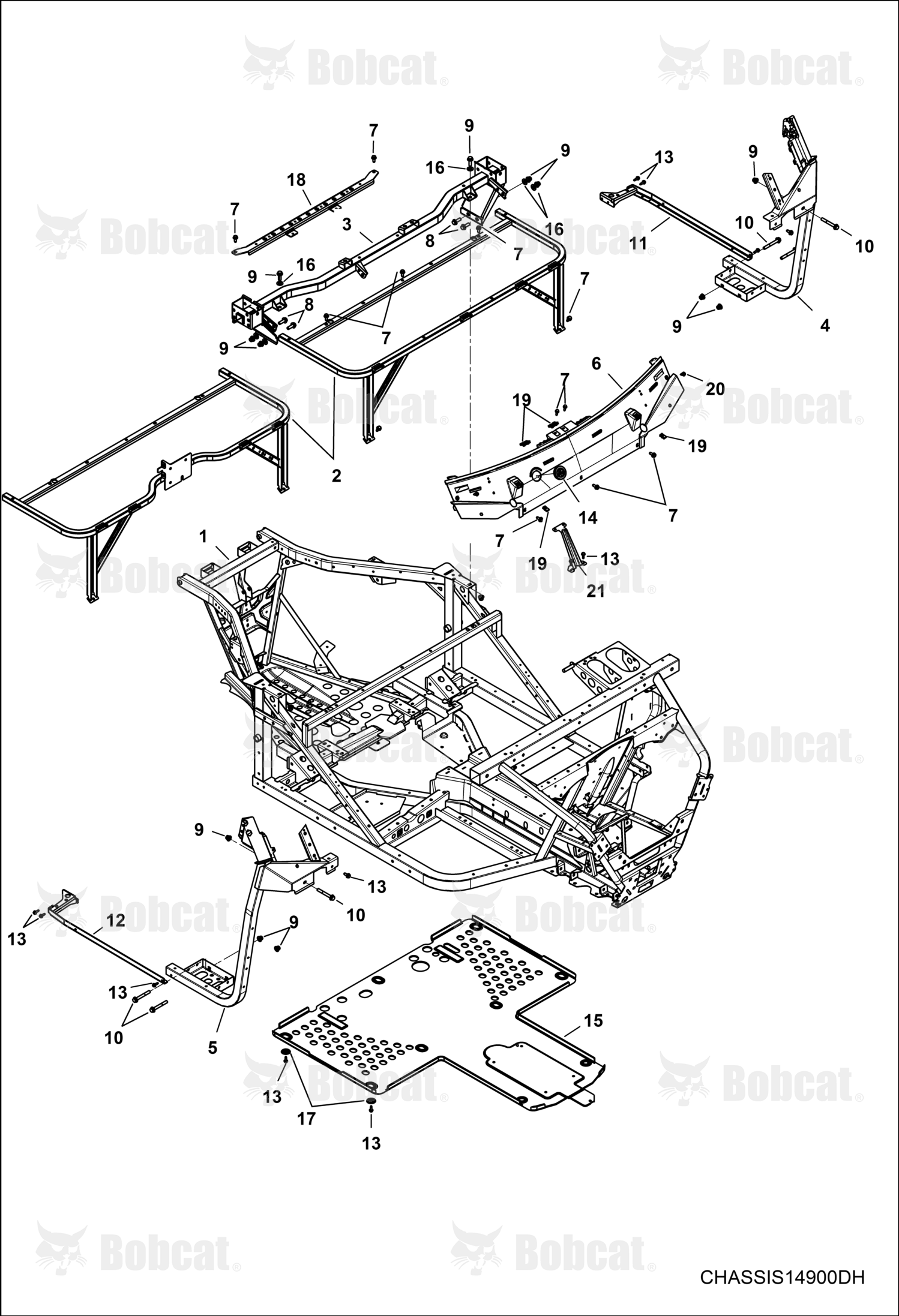 Support, Floor Right Hand Blk