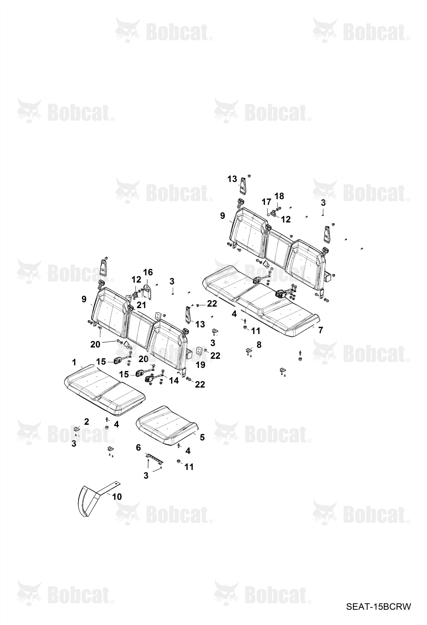 Bracket Hinge Seat Double