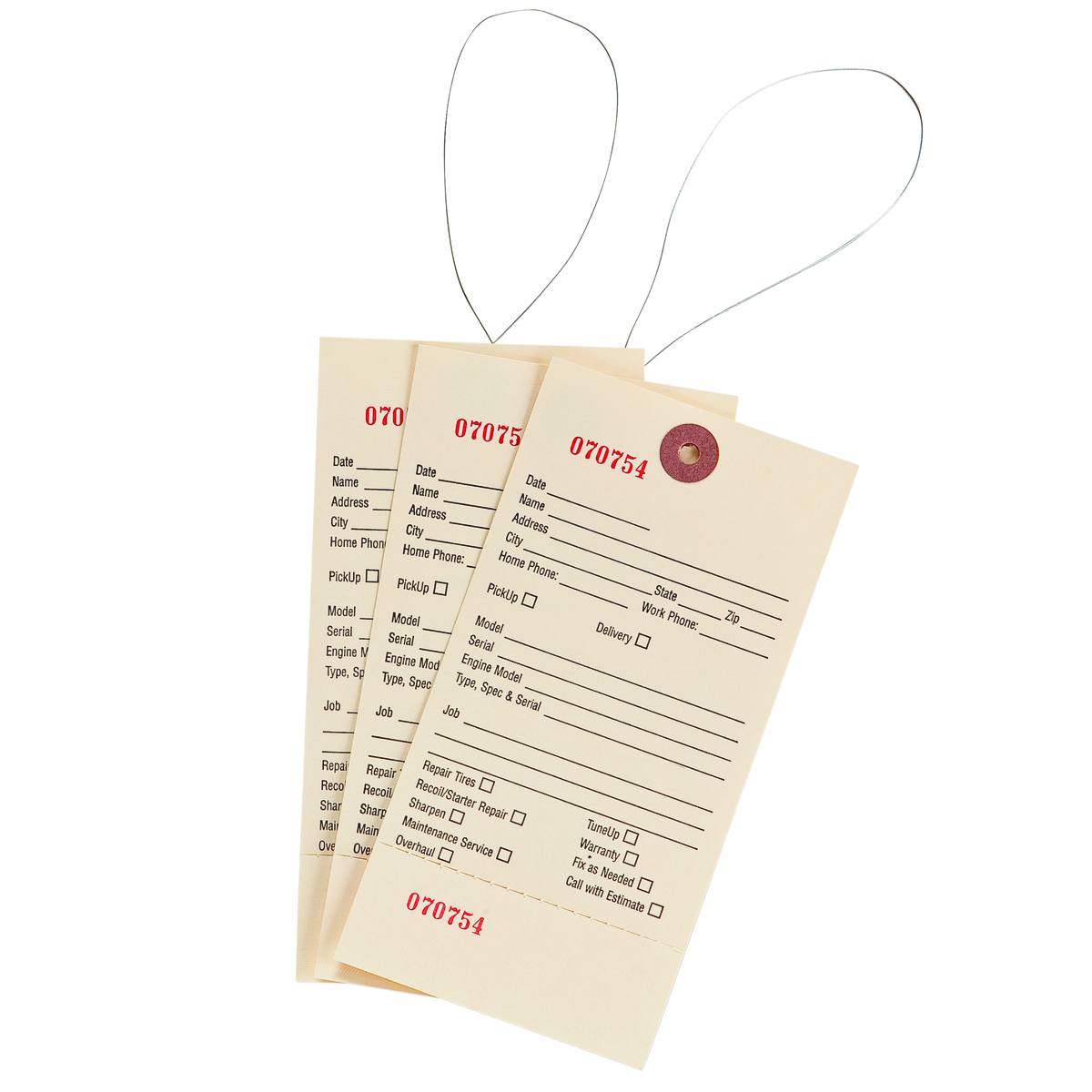 10-002 SERVICE TAGS 500 COUNT PERFORA