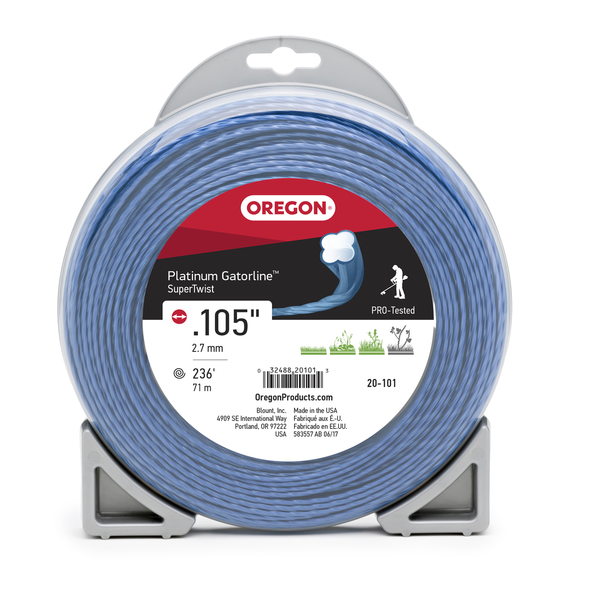20-101 GATORLINE,PLATINUM .105 1LB DO