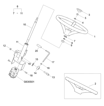 Shaft Steering/Column TRG630