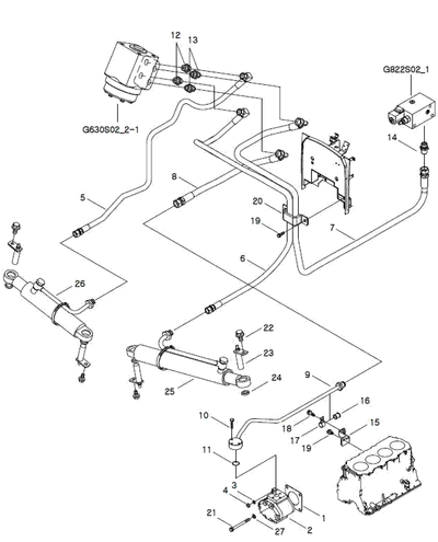Pipe Steering/Pressure TRG630