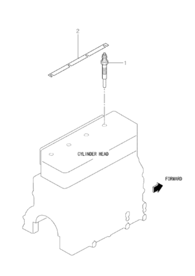 Plug,glow 32a6607011 MHI