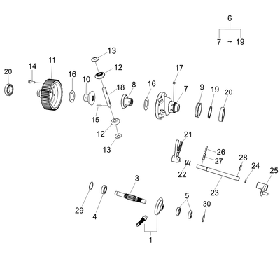 Shaft Final Drv(12t) Trg310
