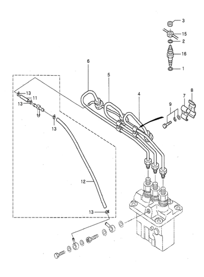 Pipe,fuel Leak 31b6102600 MHI
