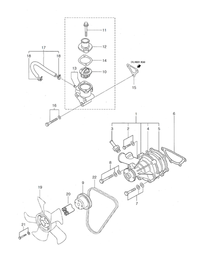 Pump Assy,water Mm409303 MHI