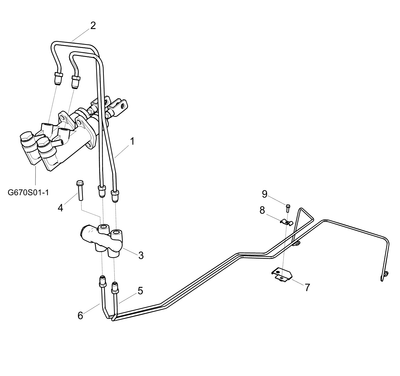 Pipe Assembly Brake Right Xp