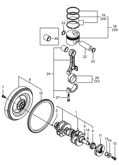 V Pulley Crank Yanmar