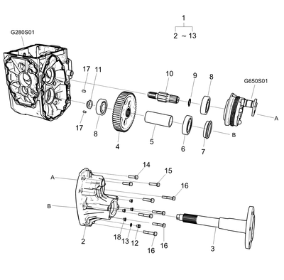 Shaft Pinion Gear Left