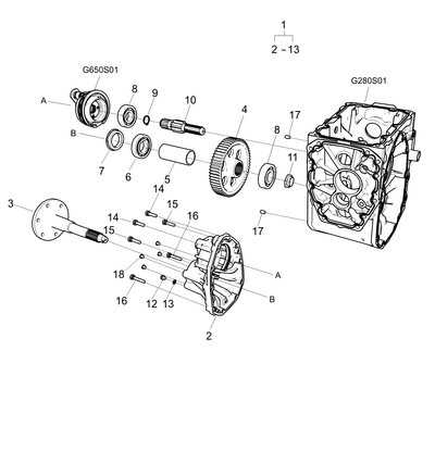 Shaft Pinion Gear Right