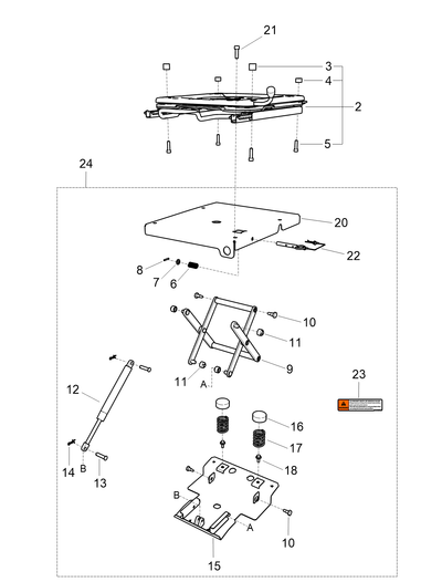 Sub Assy Reversible Seat Trg850