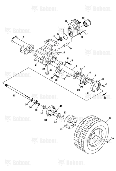 Weldment-Tube Axle Right Hand 230