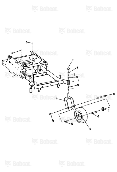 Wldmnt-Caster Yoke, 13IN