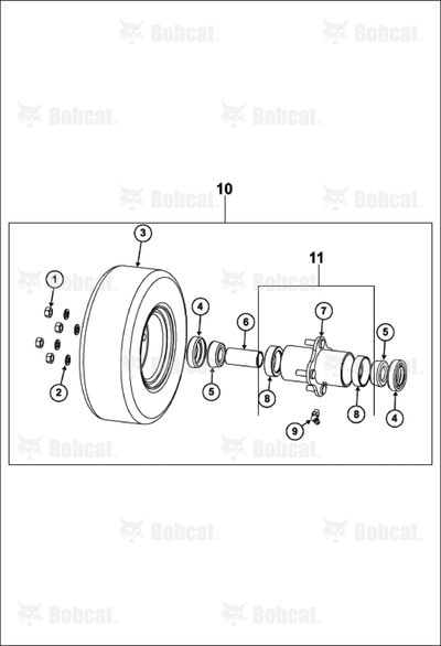 S-Assm,Hub 9/11"DEMOUNTABLE