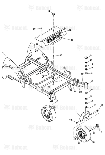 Weldment-Yoke, Caster