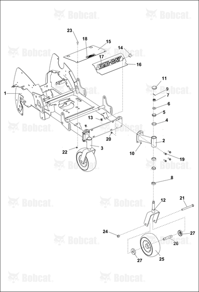 Weldment-Caster Arm,36 Right Hand