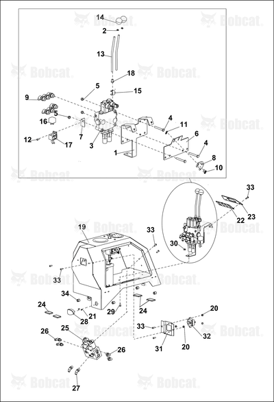 Valve-Control, 2 Sect W/Float