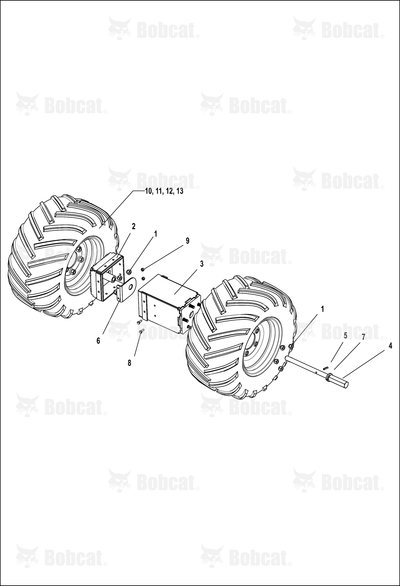 Weldment-Extnsn, Dual Wheel