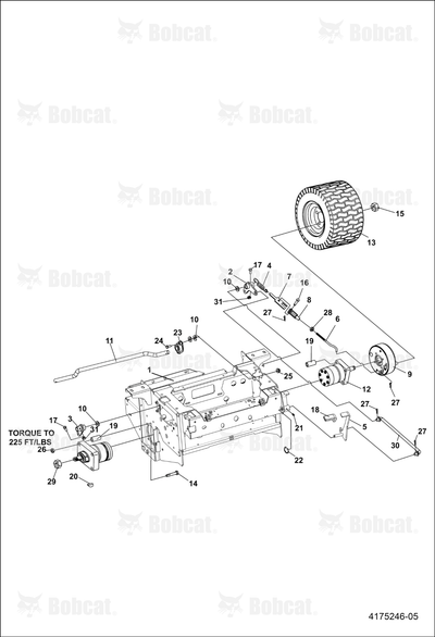 Wheel-Assembly,24X12.00-12 Blk Rim