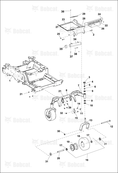 Weldment-Yoke, Caster