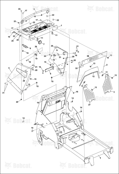 Weldment-Parking Brake Stop