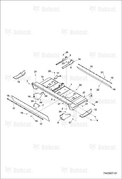 Weldment-Skid, Deck Support