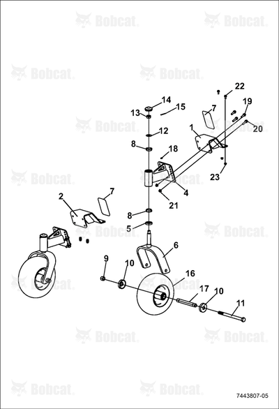 Weldment-Yoke, Caster Wheel Rc