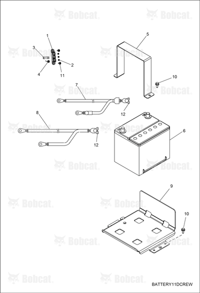 Bracket, Battery Strap