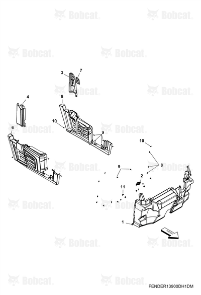 Fender, Rear W/Rocker Right Hand