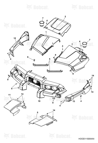 Cover, Hood Dash Basic Left Hand White