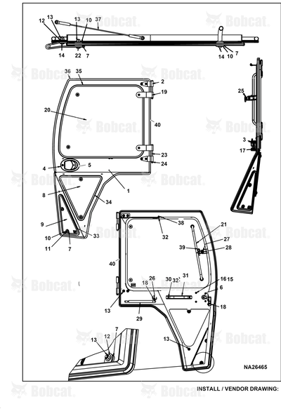 S-Weldment, Door, Left Hand