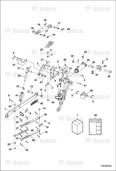 S-Weldment, Link Ct1 3 Pnt Hitch