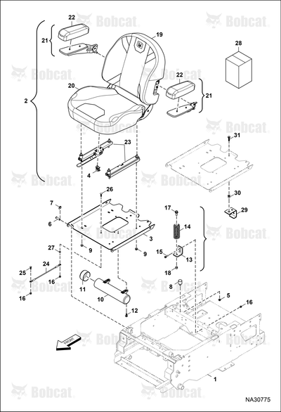 Seat Non Susp Padded