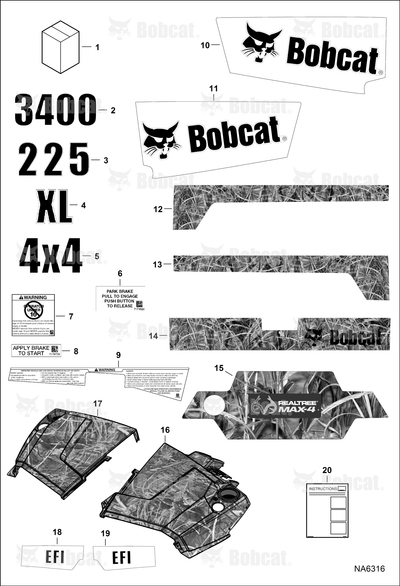 Decal Park Brake